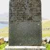 View of gravestone to John Cunningham, Duncan, Peter, Sarah and Isabella