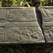 West highland grave slab with galley, sword, shears and other decoration (flash)