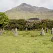 Stone circle, view from S