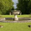 Fountain and terraced gardens, view from NW