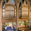 Interior. View of organ and baptistry from choir gallery