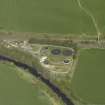 Oblique aerial view centred on the waste treatment plant, taken from the S.