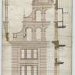 Caledonian Railway Company, Princes Street Station Hotel, Edinburgh.
Drawing showing detail of main gables to Lothian Road & Rutland St. No. 103.
