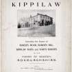 Digital image of sales catalogue cover, 'The Estate of Kippilaw including the Farms of Bowden Moor, Bowden Mill, Kippilaw Mains and North Bowden in the Parish of Bowden, Roxburghshire.' Photograph with the view of the Mansion House from southeast.