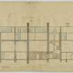 Additions and alterations for R F McEwen.
Longitudinal section A-A.