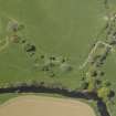 General oblique aerial view centred on the remains of Waulkmill, taken from the E.