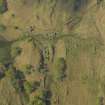 Oblique aerial view centred on the remains of the township and field banks, taken from the NE.