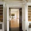 Interior. First floor, Gladstone library, view looking into drawing room