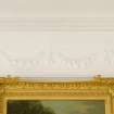 Interior. Ground floor, dining room, detail of frieze and cornice