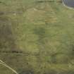 General oblique aerial view of the remains of the township and manse, taken from the ENE.