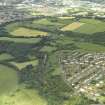 General oblique aerial view centred on the canal with Calderbank adjacent, taken from the SE.