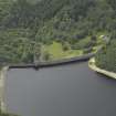 Oblique aerial view centred on the dam, taken from the NNE.