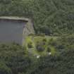 Oblique aerial view centred on the dam, taken from the N.