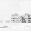 Elevation of emabassy apartments.