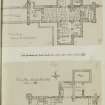 Digital copy of page 58: Ink sketch plan of Ground Floor of Culross Abbey Church
Insc. "Plan of Floor of Culross Abbey Kirk. May 1806".  Insc. "Gallery Plan, Culross Abbey Kirk. 1806-23"
'MEMORABILIA, JOn. SIME  EDINr.  1840'