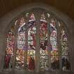 Interior. S Transept Stained glass window by Douglas Strachan dated 1914 of The Revelation