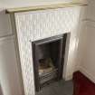 Interior. Nursery bedroom, detail of fireplace