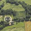 Oblique aerial view centred on the coach house and walled garden, taken from the NNW.