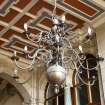 Interior. Main staircase, detail of chandelier