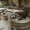 Interior. First floor. Detail of mill stones.