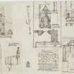 Page 83 verso: Ink sketches of Arbroath Abbey.
'MEMORABILIA, JOn. SIME  EDINr.  1840'