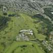 Oblique aerial view centred on the observatory with the remains of the fort in the background, taken from the E.