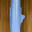 Interior. Detail of cast-iron column and brackets