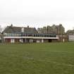 View from WNW of pavilion, squash court and Raeburn House Hotel.
