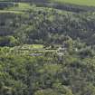 Oblique aerial view centred on the walled garden, taken from the WNW.