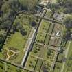 Oblique aerial view centred on the walled garden, taken from the NE.