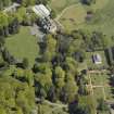 Oblique aerial view of Belleisle House with the walled garden and greenhouse adjacent, taken from the WSW.