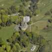 Oblique aerial view of Belleisle House with the walled garden and greenhouse adjacent, taken from the SW.