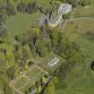 Oblique aerial view of Belleisle House with the walled garden and greenhouse adjacent, taken from the S.
