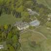 Oblique aerial view of Belleisle House with the walled garden and greenhouse adjacent, taken from the SE.