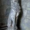 Interior. Bruce's Chapel, detail of stone lion