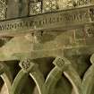 Interior. St. Conval's Chapel, detail of carved stonework