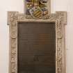 Detail of First World War memorial panel to Captain John Geddes and Lieutenant Alexander Francis Geddes in Glass Parish Church.