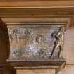 Interior. Ground floor. Drawing room carved pilaster capital. Detail