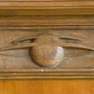 Interior. Ground floor. Drawing room carved pilaster capital. Detail