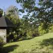 View of W gardens and summer house from S.