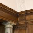 Interior. Ground floor. Billiard room. Detail of capital and plasterwork.