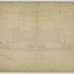 Edinburgh, Regent Road, Royal High School.
Sheet II - general plan and section.
Signed: 'Thomas Hamilton, 41 York Place'