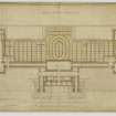 Edinburgh, Regent Road, Royal High School.
Sheet IV - plan of ground storey.
Signed: 'Thomas Hamilton, 41 York Place'