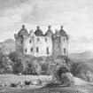 General view. 
Inscribed: 'Glenbucket Castle'; 'ALH'; 'Maclure & Macdonald Lith Glasgow Livpl & London'.
