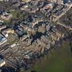Oblique aerial view centred on the former Royal Infirmary buildings (now Quartermile), taken from the S.