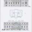 Digital copy of ink drawing of reconstruction of Penicuik House, Midlothian.