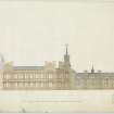 Drawing showing South elevation of King's College, Aberdeen.
Insc: 'No V, King's College, Aberdeen, South Elevation'.