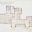 Digital copy of ground floor plan of Rutherford House.