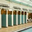 Interior view of pool area showing changing booths, Victoria Public Baths, Edinburgh.