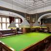 View of billiard room, ground floor of Kinloch Castle, Highland.